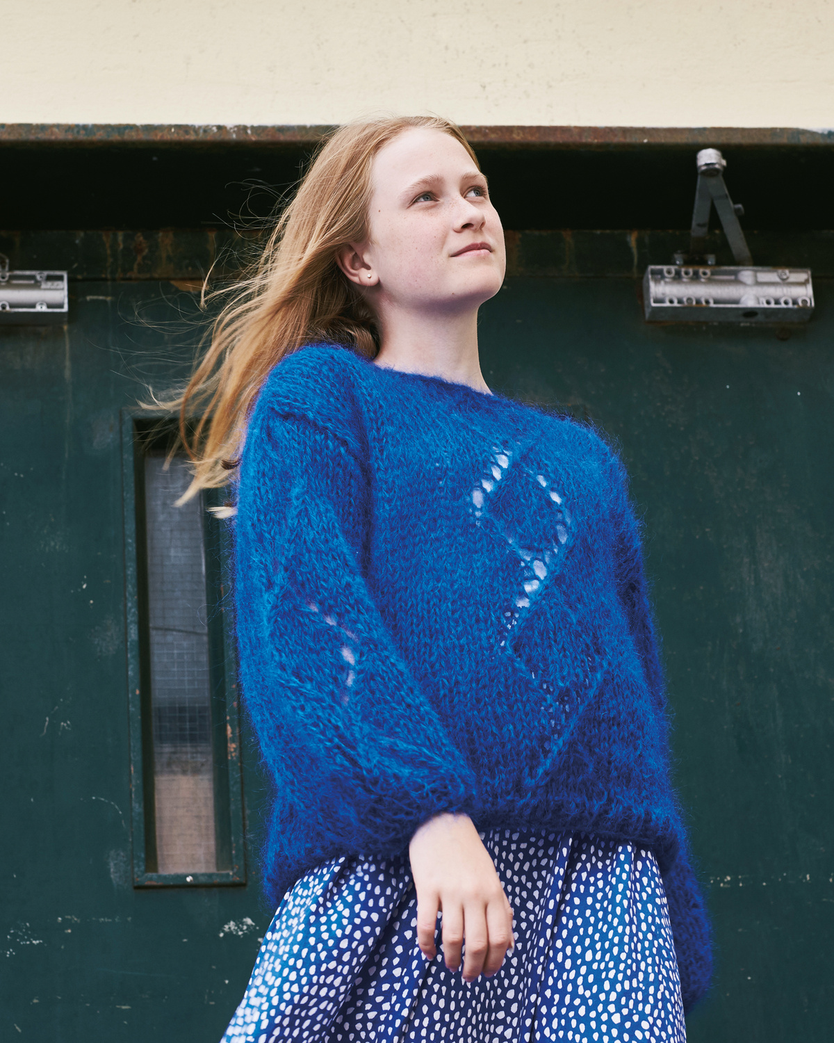 Sweater med rombmönster i dubbel Bella (893233)