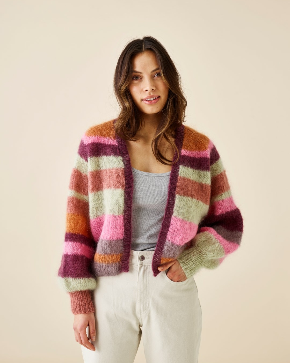 Randig cardigan (893287)