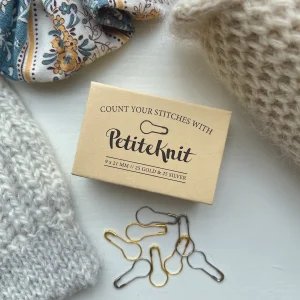 "Count your stitches with Petiteknit" - Stickmarkörer