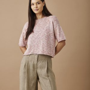 T-shirt med rullade kanter (899620)